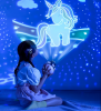 Starry Sky Projection Small Night Light Carousel Horse Remote Control Bluetooth Audio Cute Creative Birthday Gifts Bedside Lamps