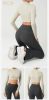 Women's Yoga Tops Long Sleeve Fitness Shirts, Cropped Workout Tee for Summer, Ab Revealing Sports Bra