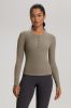 Women's Merino Wool Yoga Henley Top Ã¢ï¿½ï¿½ Stretchable & Long Sleeve