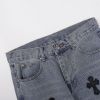 Crome Miami Limited Edition Color-Patch Light Wash Denim Pants of