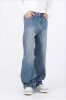 Classic Blue Straight-Leg Jeans Unisex Loose Fit