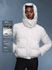 Women's Detachable Hood Down Coat - 90% White Duck Feather Jacket D25142