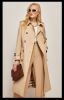 Classic Gabardine Trench Coat - British-Inspired Belted Trench Coat 2F6183#