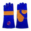 Snellsafety Welding Gloves Cow Split Leather Soldering Gloves 14 Inch Welder Work Gloves