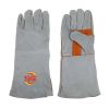 Snellsafety Welding Gloves Cow Split Leather Soldering Gloves 14 Inch Welder Work Gloves