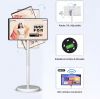 32-inch portable touchscreen TV with built-in rotating panel and smart TV functionality, including a stand.