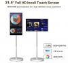 32-inch portable touchscreen TV with built-in rotating panel and smart TV functionality, including a stand.