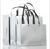 Luxury Brand Custom Logo Handmade Silver Reflective Shopping Bags Certified Clothing Boutique Packaging Shoes Gifts Paper