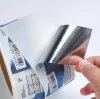 Custom Full Color Printing Glossy Silver PET Adhesive Labels Luxury Waterproof Vinyl Foil Sticker for Medical