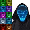 Halloween Luminous LED Mask Horror Scream Creepy Skull Mask Flashy Party Headwear Masks