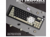 YUNZII AL66 Wireless Mechanical Keyboard,Full Aluminum CNC,65% Knob Control,Bluetooth/2.4G/Wired,Hot Swappable Pre-lubed Switches,Gasket Mounted RGB for Win/Mac(Milk Switch, Black)