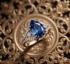 Artificial sapphire ring