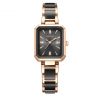Fashion lady's watch square temperament alloy set quartz watch