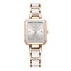 Fashion lady's watch square temperament alloy set quartz watch