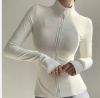 Slim-fit Joker Wool Sports Jacket Stand-neck Long Sleeve Yoga ClothingWool Sports Jacket Stand-neck Long Sleeve Yoga Clothing