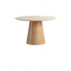 2025 Top Sale MDF Veneered Oak Round Dining Table with Cheap Wooden Dining Table