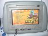 7 inch headrest  monitor with DVD player with pillow