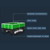 Large Load Smart agricultural robot crawler chassis Smart mower chassis Mini harvester weeder sprayer excavator seed drill chassis