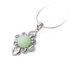 Green Cat Eye jade Inl...