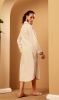Beige Embroidered Line...