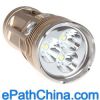 SecurtyIng Gold King Super Bright 3000 Lumens 3 x CREE XM-L T6 LED Flashlight 