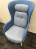 Fiberglass Shell Fabric Upholstered RO lounge chair for living room