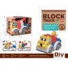 Wokaiblocks Light Music Straw Material Building Blocks Engineering Vehicle DIY Assembly Toys