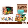 Wokaiblocks Light Music Straw Material Building Blocks Engineering Vehicle DIY Assembly Toys