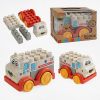 Wokaiblocks Light Music Straw Material Building Blocks Truck DIY Assembly Toys