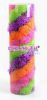 Bath flowerwith colorful sponge, mixed colors, pack by bottle