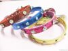 new design leather dog collar, durable dog collar with metal buckle