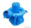 Coil pipe four nozzle incline jet pelton small water turbine generator