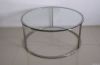 S/S coffee table with glass top