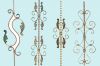 wrought iron baluster,...