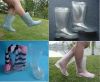 Hot sell women rain boots, Fashion Transparent ladies boots, VogueTransparent Lady boots, New Style Female rain boots