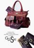 leather handbag and pu...