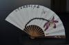 Oriental Chinese painting on folding fan, wholesale handmade bamboo silk paper folding fan