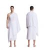 High End Beach Towel Ihram White Microfiber Adult 2 piece Hajj Towel 