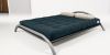 metal framed bed