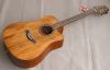 Solid mahogany wood top accoustic guitar natural color