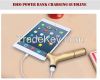 led flashlight car charger power bank 3 in 1 with  2600 2800 3000mAh battery