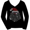 Custom Made Ashway Clothing Rhinestone Transfer Women T-shirts Bling Snowman t Shirt for Women 