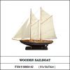 wooden sailing boat an...