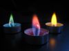 color flame candle---tealight aluminum cup candle