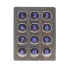 Waterproof Style 12keys backlight  USB/PS/2 Interface Type industrial  matrix security keypad for fuel dispenser