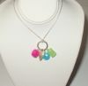 Genuine Gemstone Sterling Silver Heart Necklace