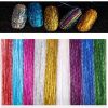 38" hair tinsel shimmer thai silk bling stread wigs shinning holographic for hair extension wig