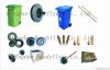 Wheelie bin wheel for mobile garbage bin container