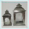 Set of 2 /3 outdoor white garden metal lanterns hanging lanterns candle holder