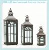 Set of 2 /3 outdoor white garden metal lanterns hanging lanterns candle holder